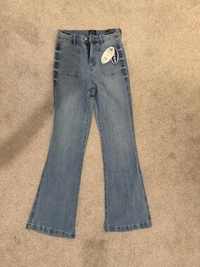 High-Rise Light Blue Flare Jeans by Old Navy